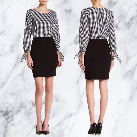 Vince Camuto Rich Black Above-the-Knee Skirt - Picture 3 of 8